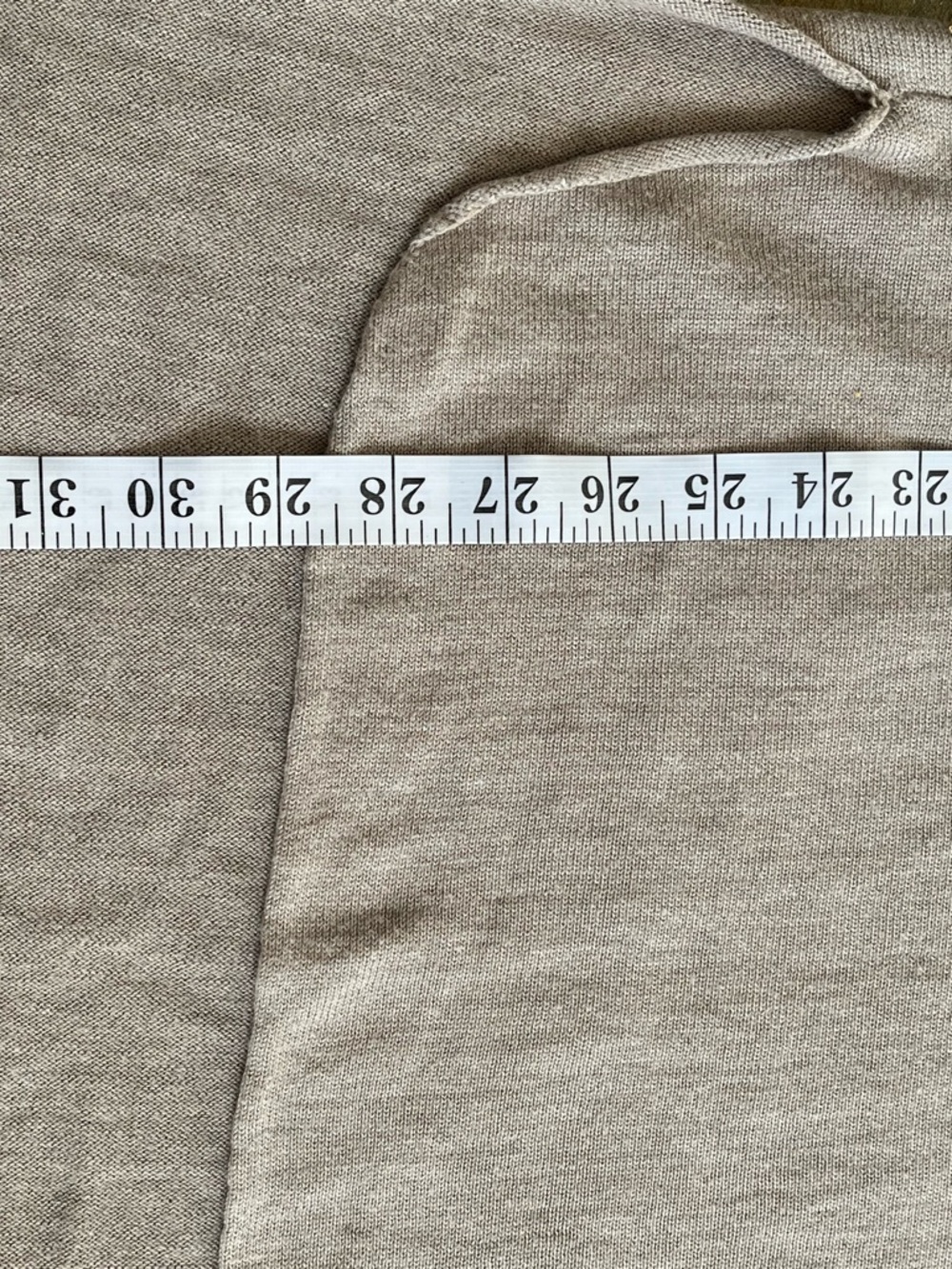 Women's Light Beige Long-Sleeve High-Low Tunic Top Oversized XL - Picture 4 of 4